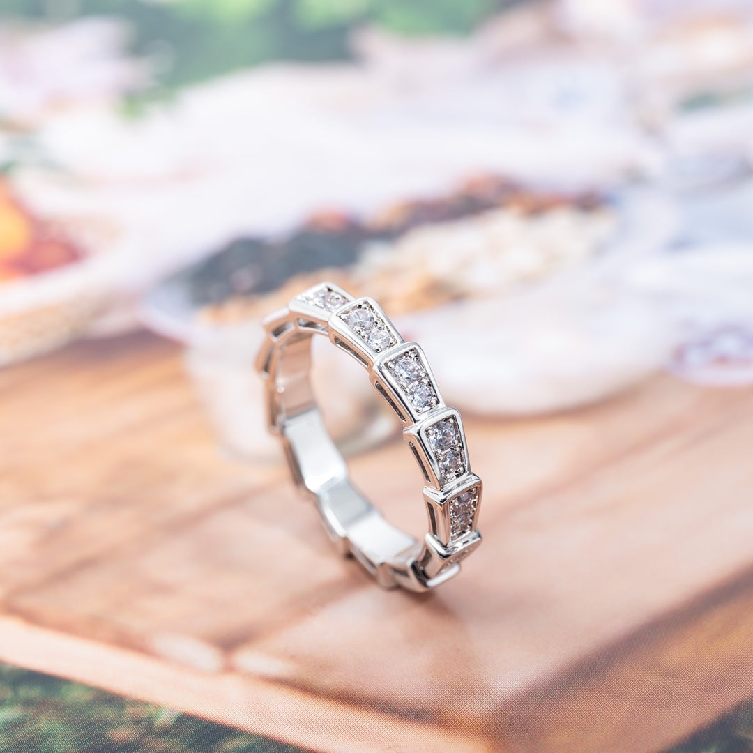 [Everoly JW]SERPENTI RING SILBER DIAMANT GEPAART 3MM