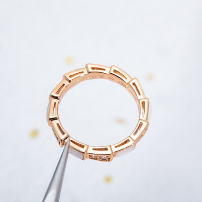 [Everoly JW]SERPENTI RING PINK GOLD DIAMOND MOP 3MM