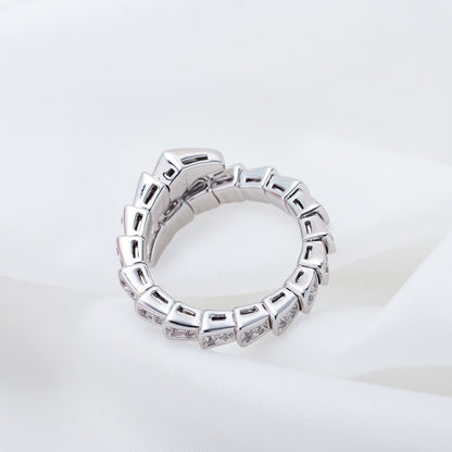 [Everoly JW]SERPENTI RING SILVER DIAMOND PAVED 4MM