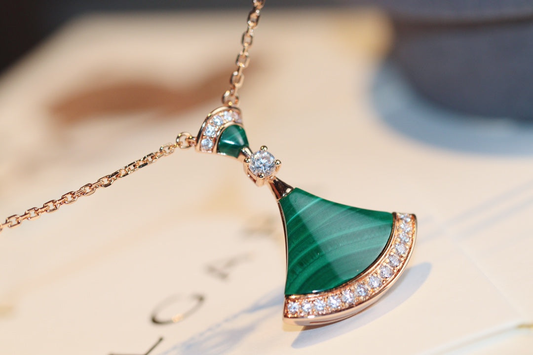 [Everoly JW]DREAM NECKLACE MALACHITE DIAMOND