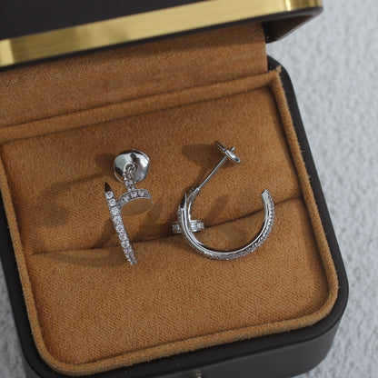 [Everoly JW]JUSTE EARRINGS 12.75MM SILVER DIAMOND