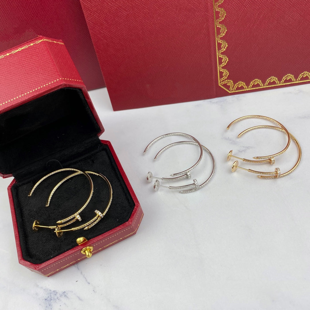 [Everoly JW]JUSTE EARRINGS FULL DIAMONDS 1.8MM