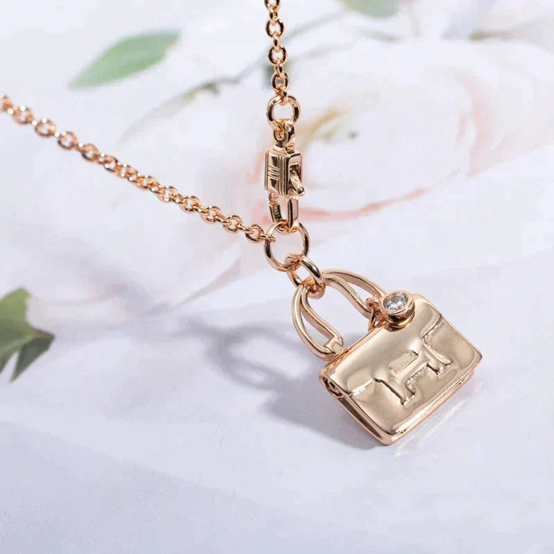 [Everoly JW]AMULETTE PEDANT ROSE GOLD NECKLACE