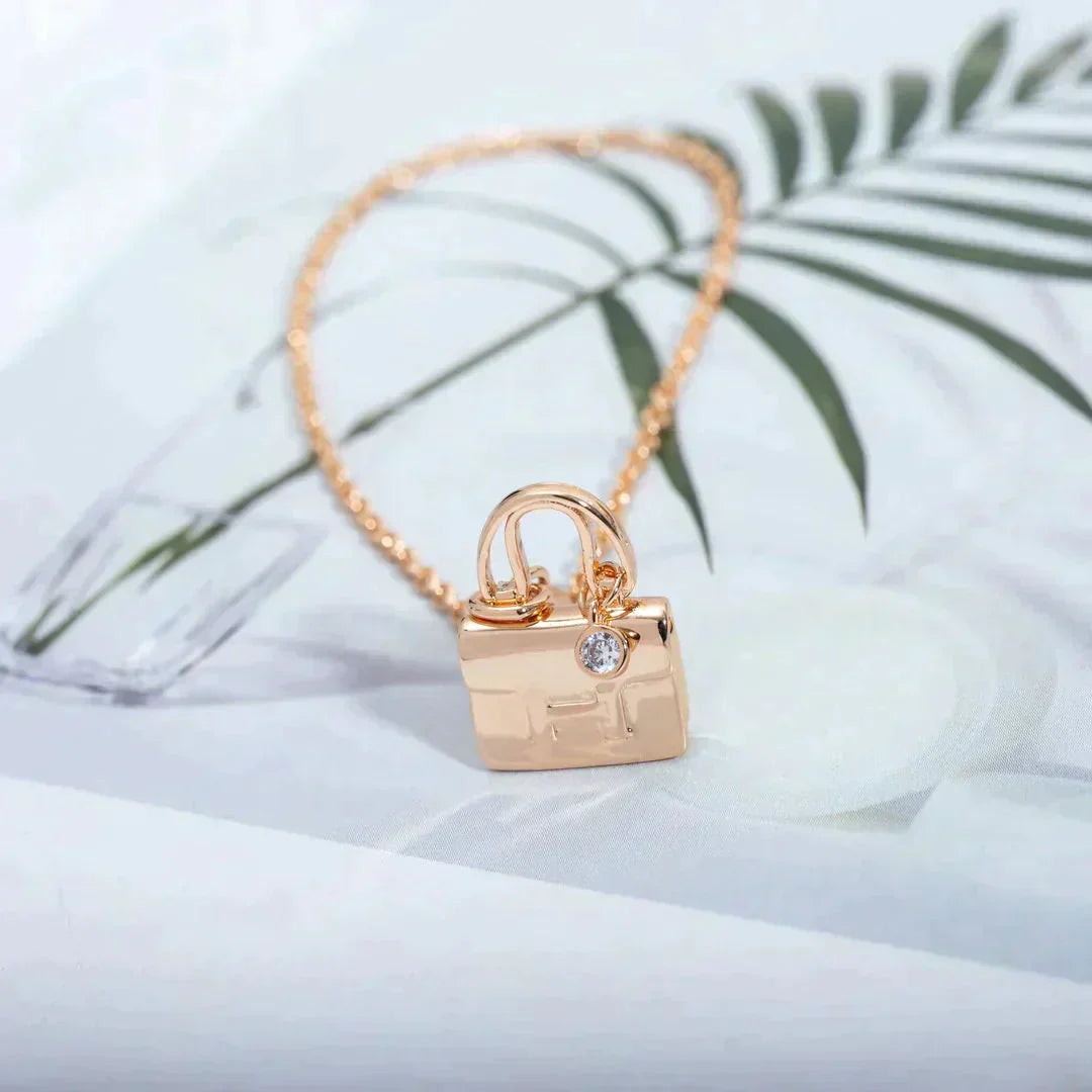 [Everoly JW]AMULETTE PEDANT ROSE GOLD NECKLACE