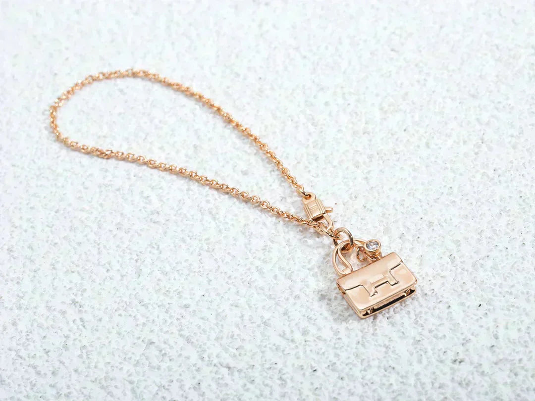 [Everoly JW]AMULETTE PEDANT ROSE GOLD NECKLACE