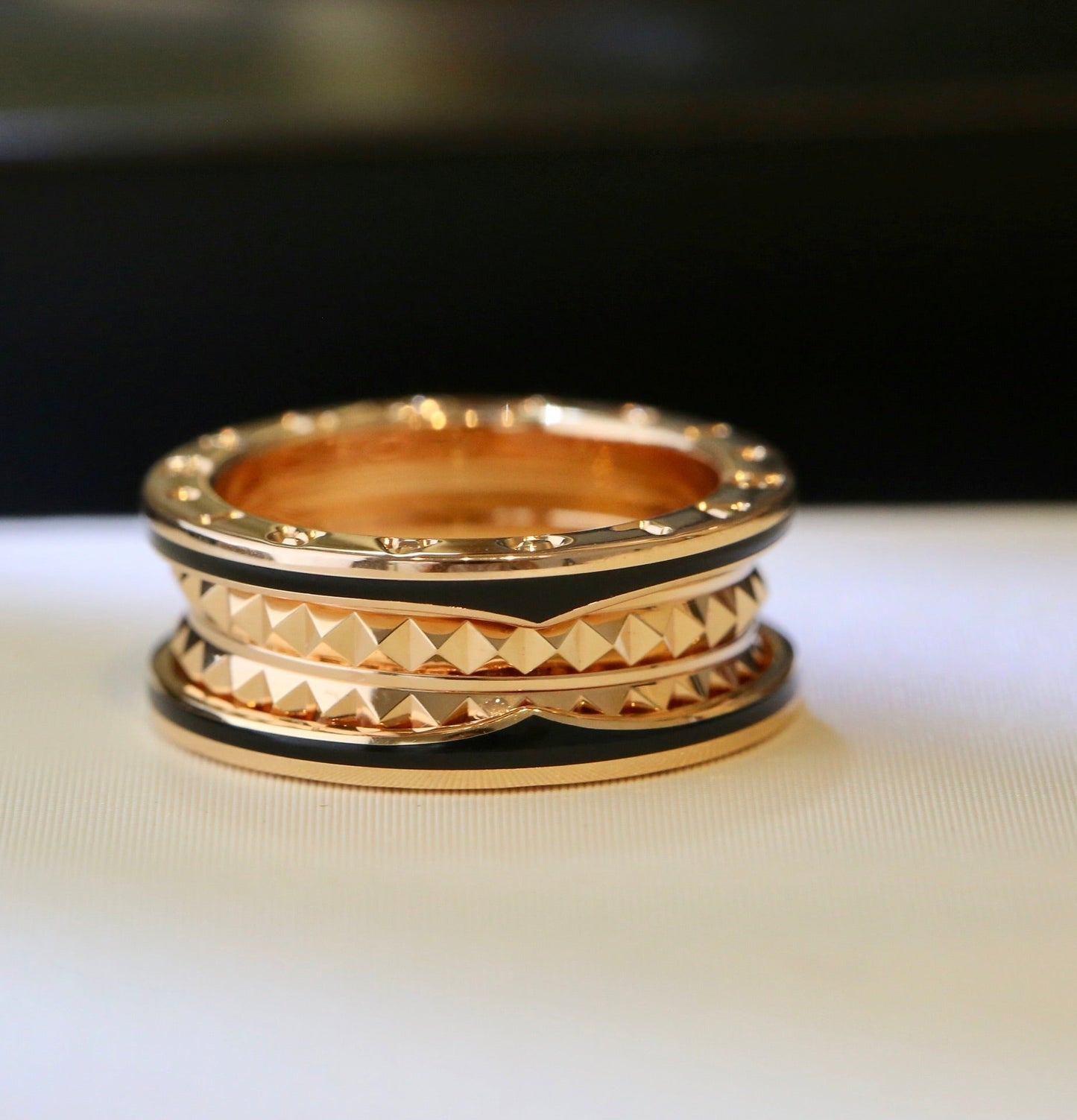 [Everoly JW]ZERO 1 ROSA GOLD SCHWARZER KERAMIKRING