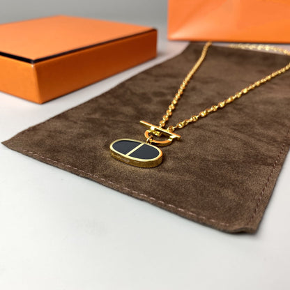 [Everoly JW]CHAINE VERSO BLACK CERAMIC NECKLACE