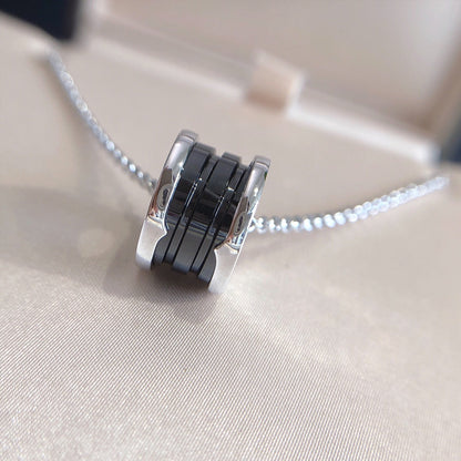 [Everoly JW]ZERO 1 SCHWARZE KERAMIK-SILBER-HALSKETTE