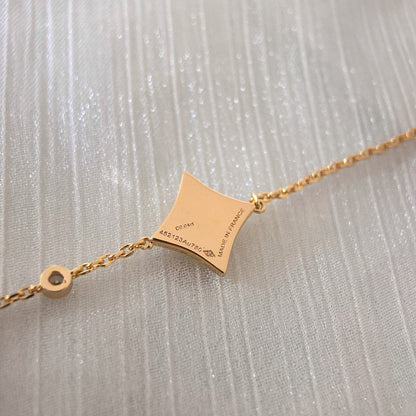 [Everoly JW]COLOR STAR CARNELIAN PINK GOLD DIAMOND BRACELET
