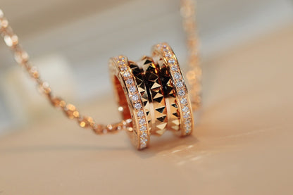 [Everoly JW]ZERO 1 ROCK PEDANT PINK GOLD NECKLACE
