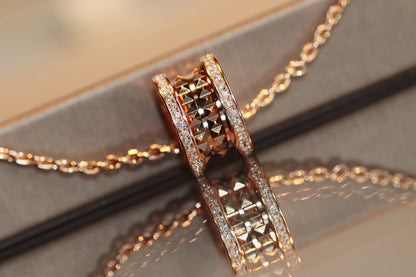 [Everoly JW]ZERO 1 ROCK PEDANT PINK GOLD NECKLACE
