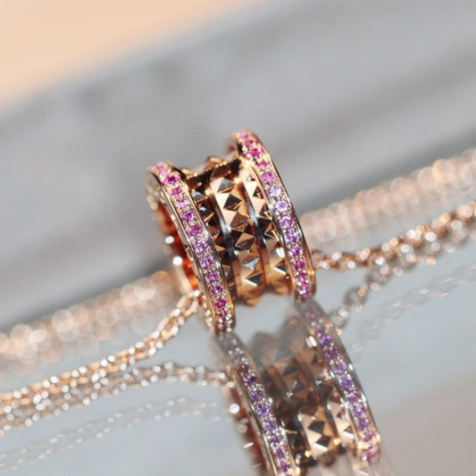 [Everoly JW]ZERO 1 ROCK PINK GOLD PINK DIAMOND NECKLACE