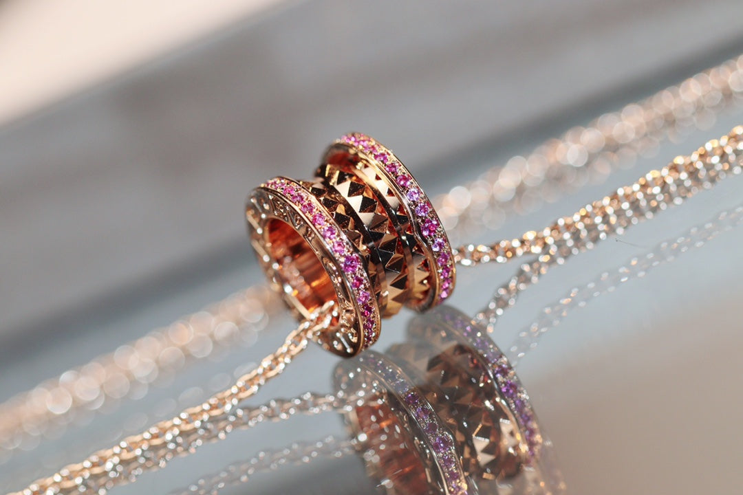 [Everoly JW]ZERO 1 ROCK PINK GOLD PINK DIAMOND NECKLACE