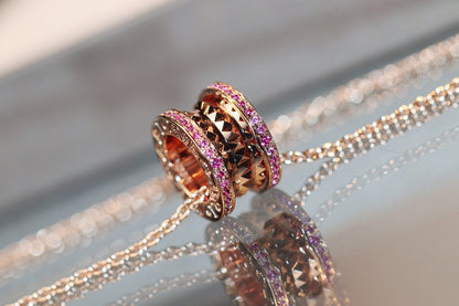 [Everoly JW]ZERO 1 ROCK PINK GOLD PINK DIAMOND NECKLACE