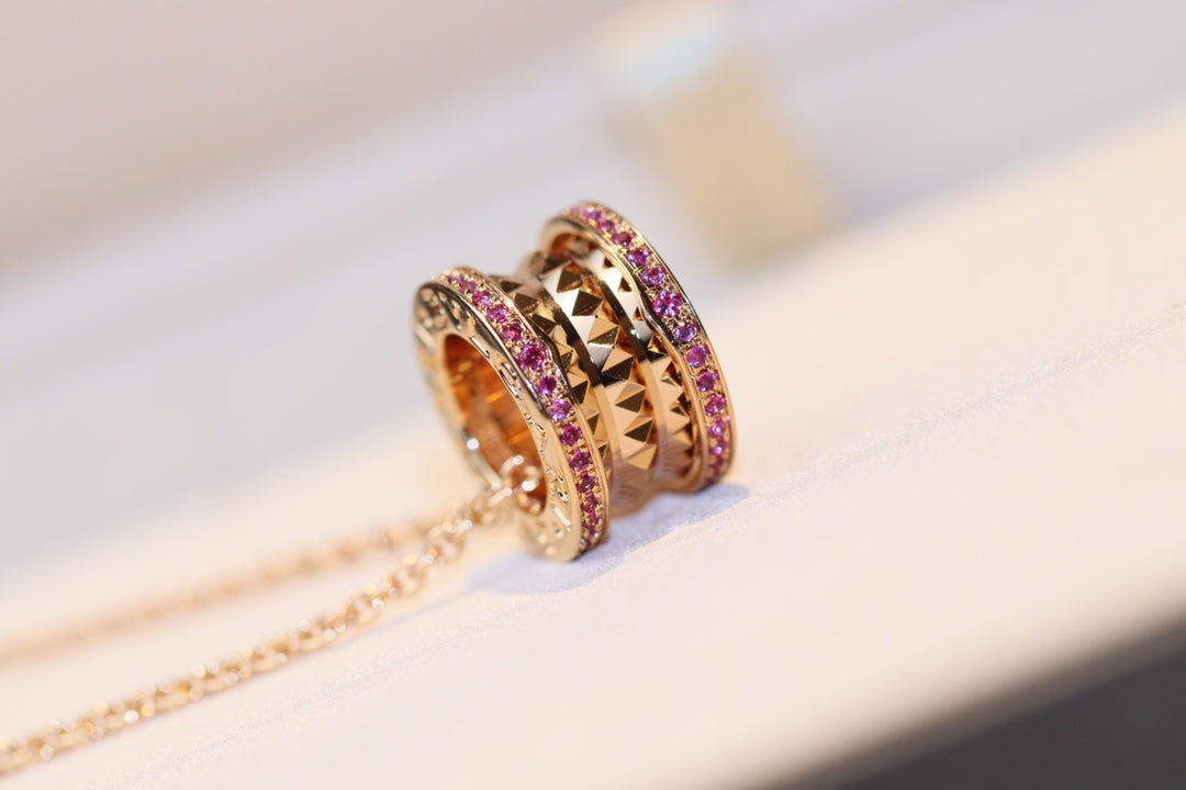 [Everoly JW]ZERO 1 ROCK PINK GOLD PINK DIAMOND NECKLACE