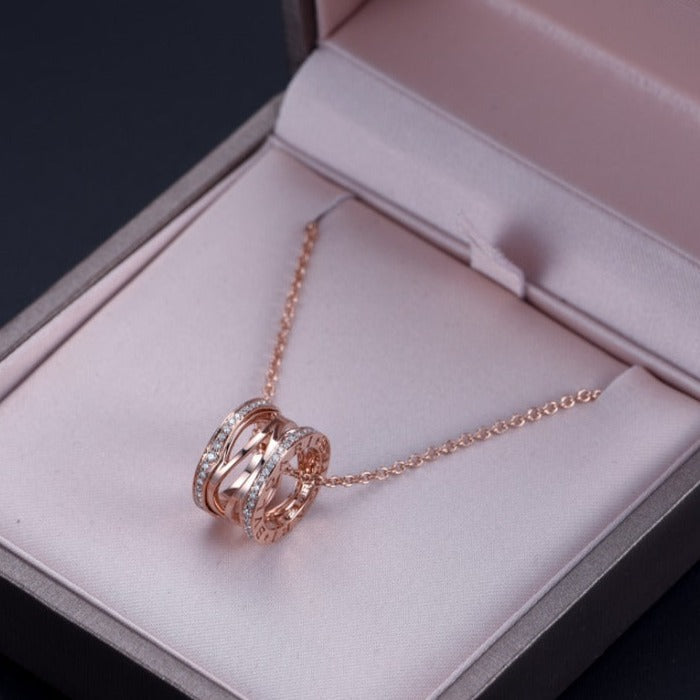 [Everoly JW]ZERO 1 PINK GOLD DIAMOND OPEN NECKLACE