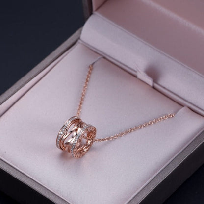 [Everoly JW]ZERO 1 PINK GOLD DIAMOND OPEN NECKLACE