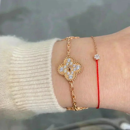 [Everoly JW]  CLOVER 5 MOTIF FULL DIAMOND BRACELET COLLECTION