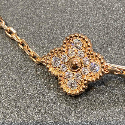 [Everoly JW]  CLOVER 5 MOTIF FULL DIAMOND BRACELET COLLECTION