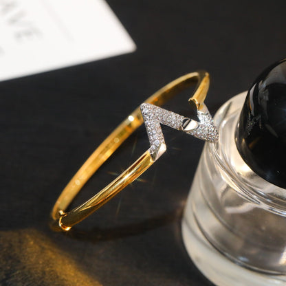 [Everoly JW]VOLTE UPSITEN DOWN GOLD DIAMANT ARMBAND