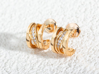 [Everoly JW]ZERO 1 PINK GOLD DIAMONDS EARRINGS