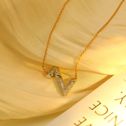 [Everoly JW]VOLT SILVER DIAMOND PEDANT NECKLACE