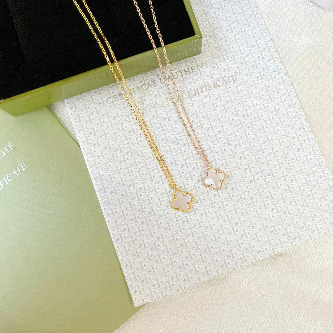 [Everoly JW]CLOVER MINI 9.5MM WHITE MOTHER-OF-PEARL NECKLACE