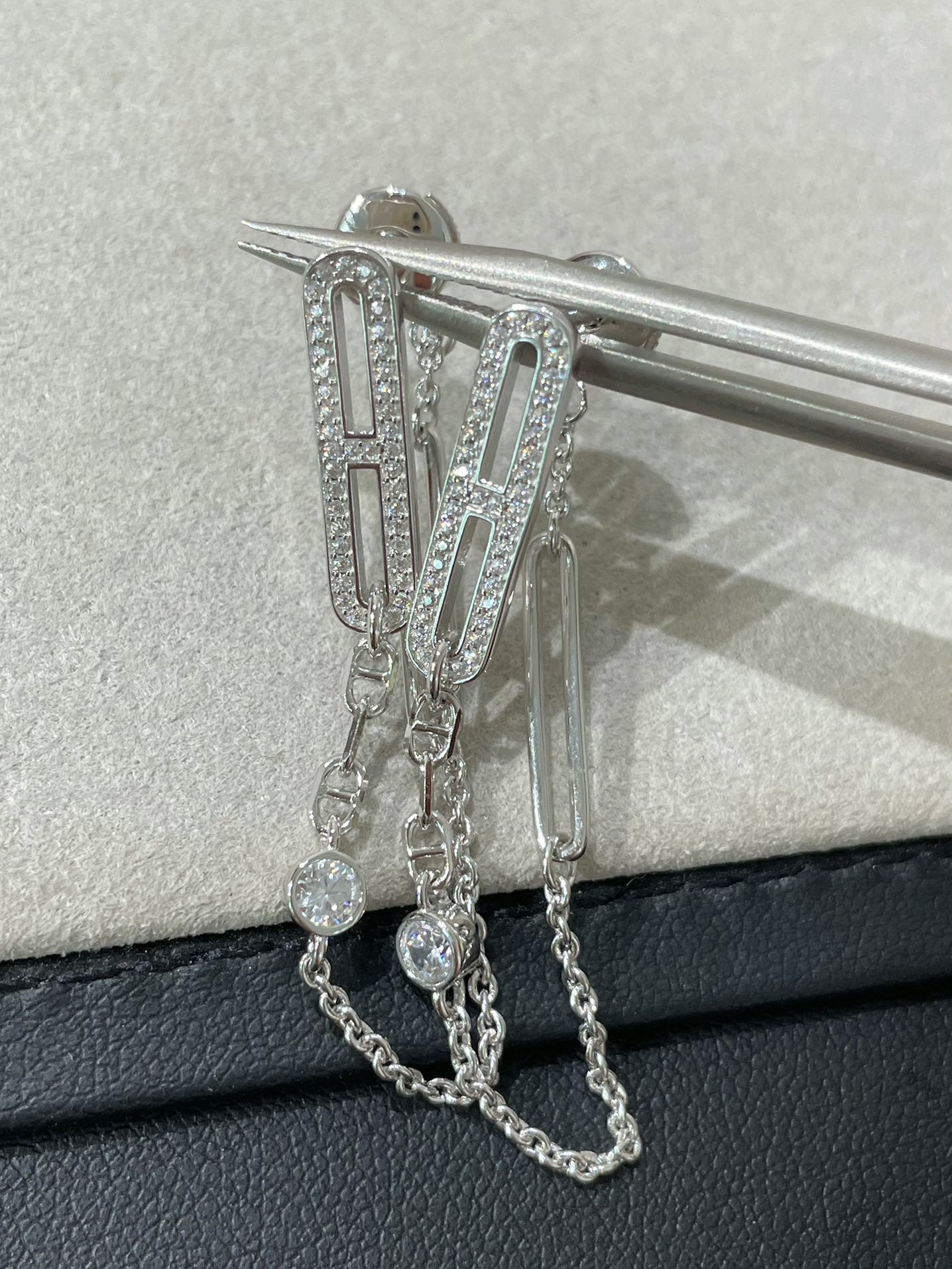 [Everoly JW]CHAINE CHAOS DIAMANT-OHRRINGE