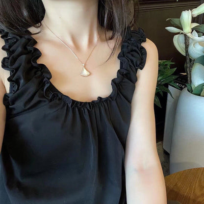 [Everoly JW]DREAM MOP DIAMOND PAVED PINK GOLD NECKLACE