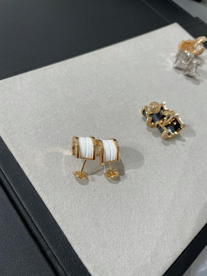 [Everoly JW]ZERO 1 PINK GOLD CERAMIC EARRINGS