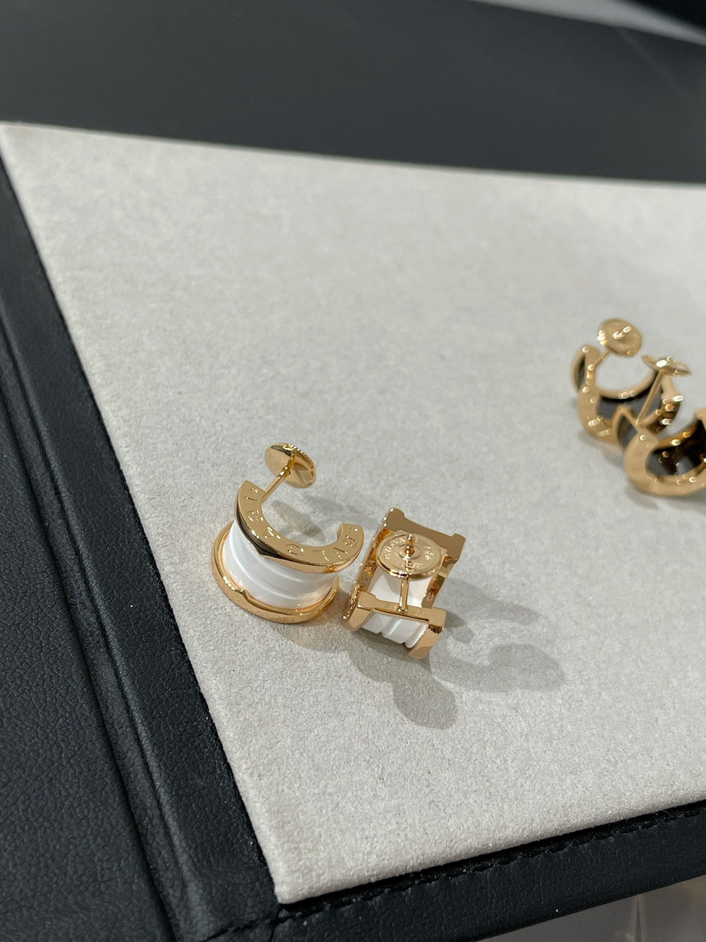 [Everoly JW]ZERO 1 PINK GOLD CERAMIC EARRINGS