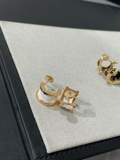 [Everoly JW]ZERO 1 PINK GOLD CERAMIC EARRINGS