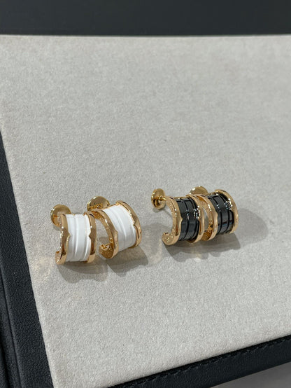 [Everoly JW]ZERO 1 PINK GOLD CERAMIC EARRINGS