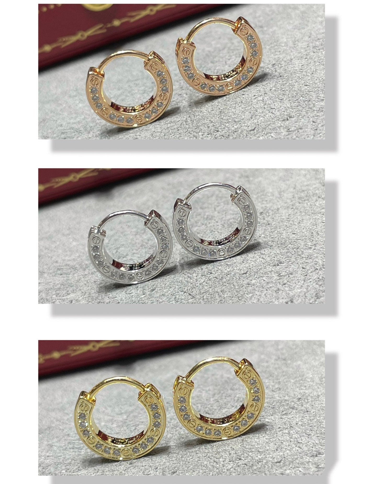 [Everoly JW]LOVE DIAMOND EARRINGS