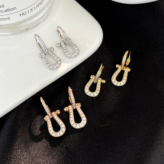[Everoly JW]FORCE 10 FULL DIAMOND DROP EARRINGS MEDIUM MODEL