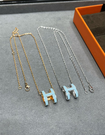 [Everoly JW]POP H スカイブルーネックレス