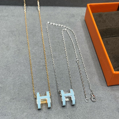 [Everoly JW]POP H スカイブルーネックレス