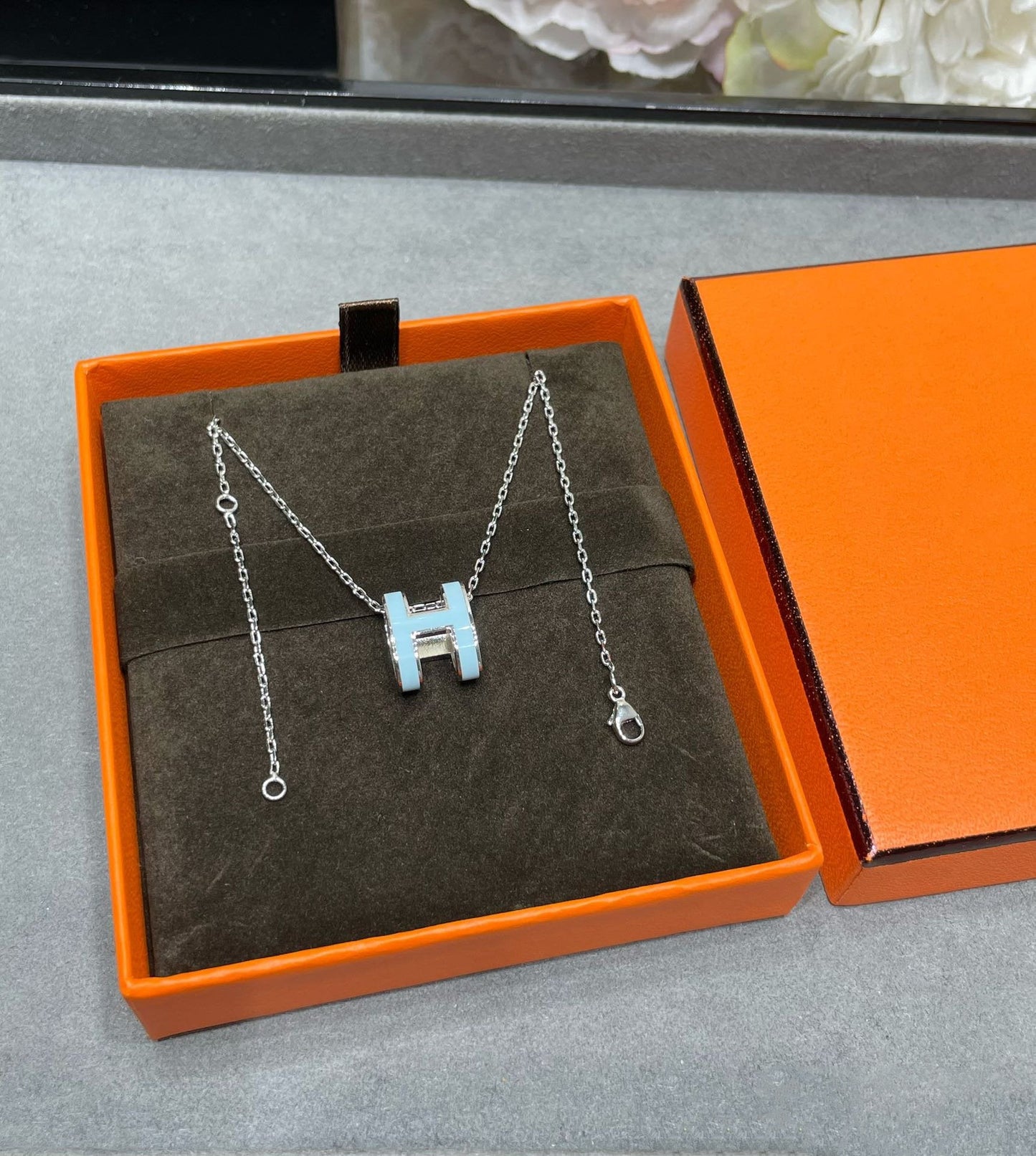 [Everoly JW]POP H スカイブルーネックレス
