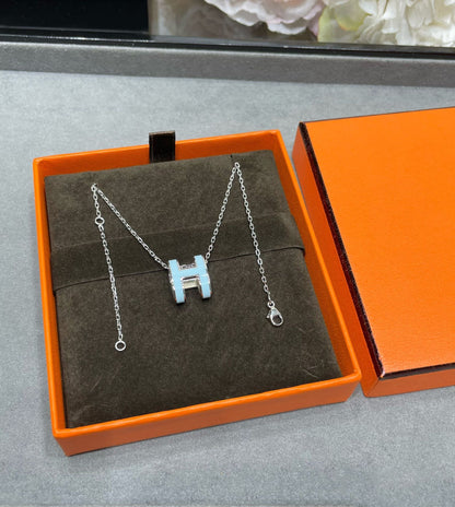 [Everoly JW]POP H スカイブルーネックレス