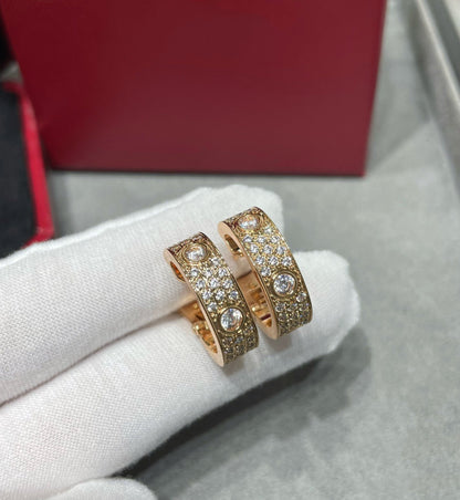 [Everoly JW]LOVE 5.5MM DIAMOND PAVED EARRINGS
