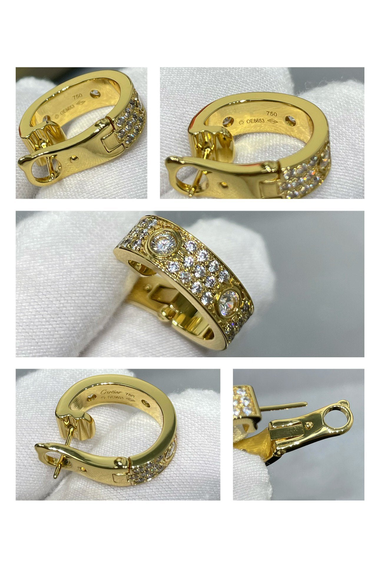 [Everoly JW]LOVE 5.5MM DIAMOND PAVED EARRINGS