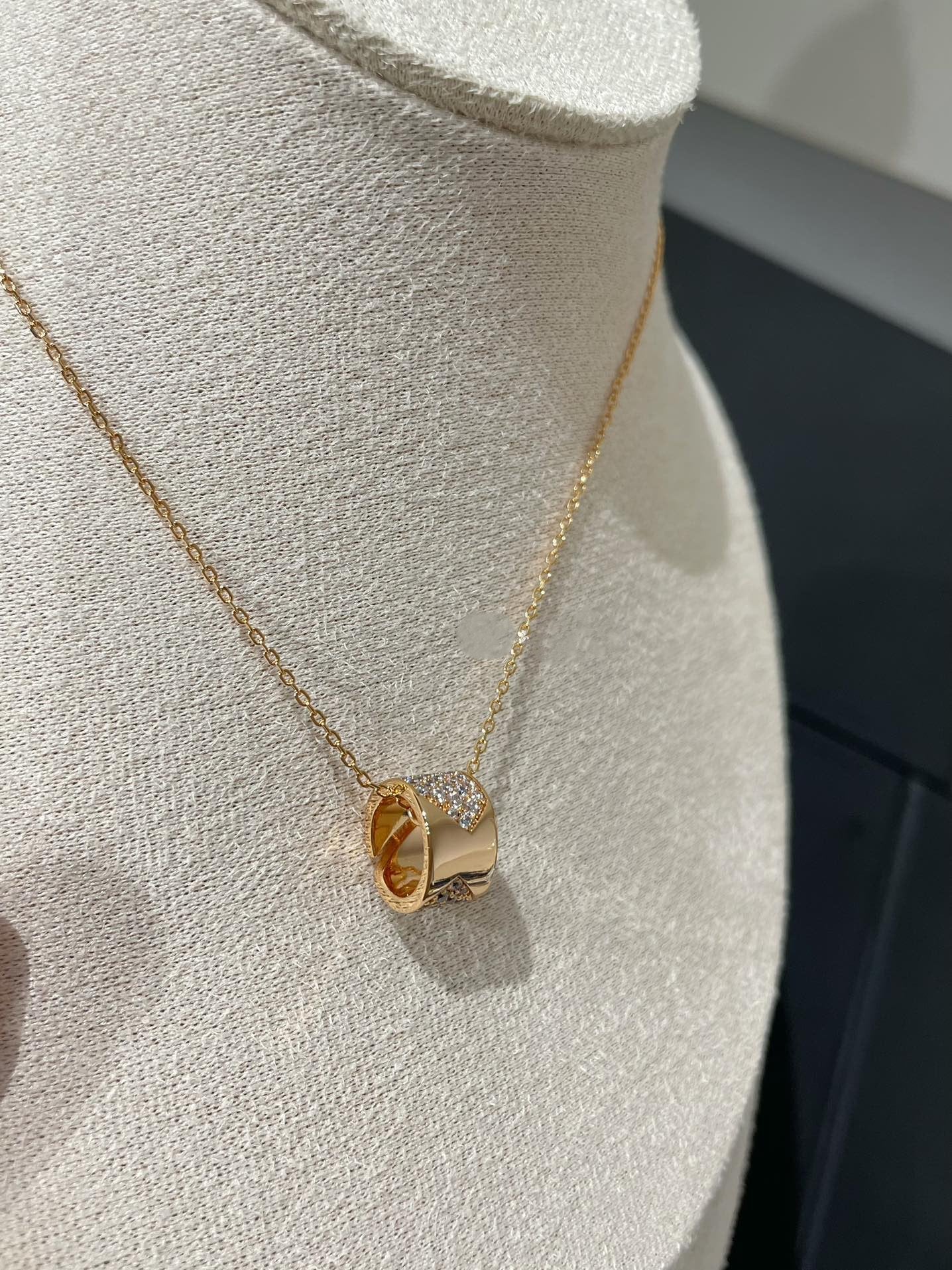 [Everoly JW]LIENS EVIDENCE DIAMOND PAVED NECKLACE
