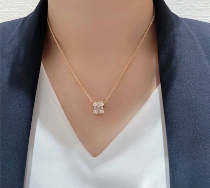 [Everoly JW] BEE LOVE 3-REIHIGE HALSKETTE MIT DIAMANTEN 