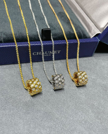 [Everoly JW] BEE LOVE 3-REIHIGE HALSKETTE MIT DIAMANTEN 