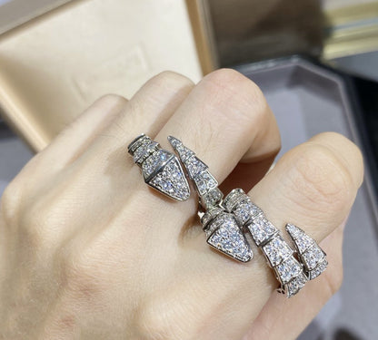 [Everoly JW]SERPENTI LARGE RING SILVER DIAMOND PAVED