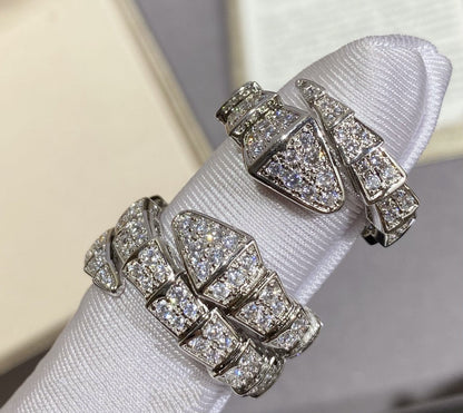 [Everoly JW]SERPENTI LARGE RING SILVER DIAMOND PAVED