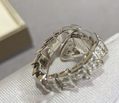 [Everoly JW]SERPENTI LARGE RING SILVER DIAMOND PAVED