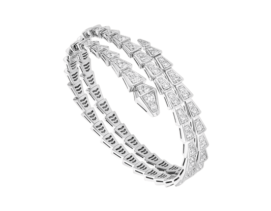 [Everoly JW]SERPENTI BRACELET SILVER DIAMOND DOUBLE ROW