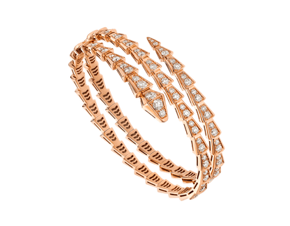 [Everoly JW]SERPENTI BRACELET PINK GOLD DIAMOND DOUBLE ROW