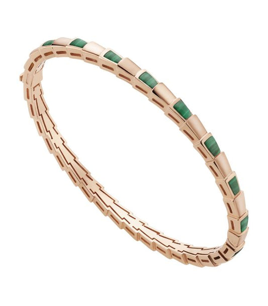 [Everoly JW]SERPENTI BRACELET PINK GOLD MALACHITE